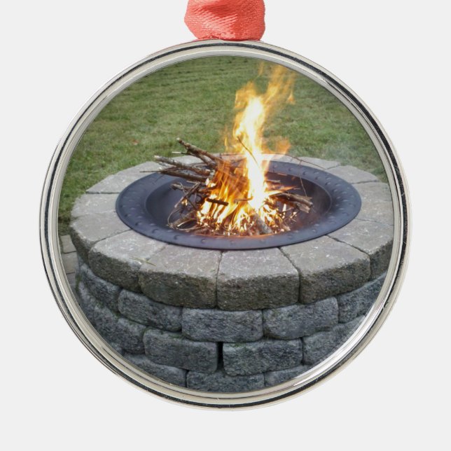 Maine FirePits! Metal Ornament (Front)
