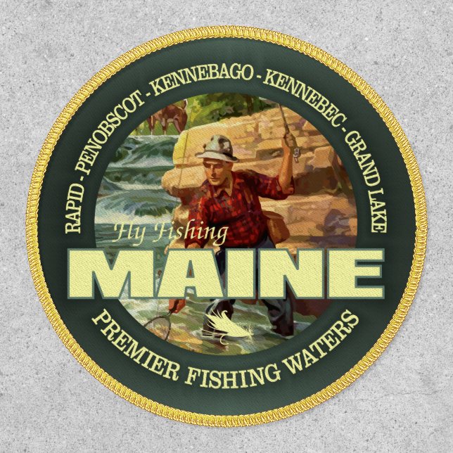 Maine Fly Fishing  Patch (Front)