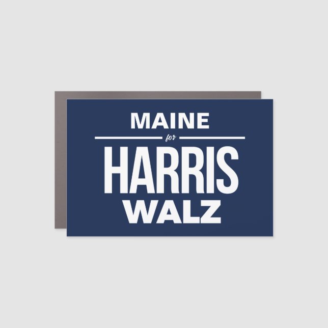Maine for Harris Walz Car Magnet (Front)