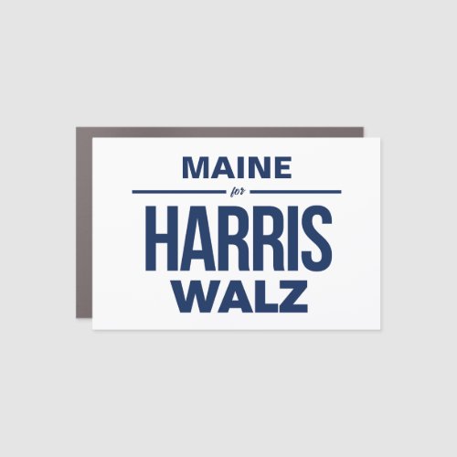 Maine for Harris Walz Car Magnet