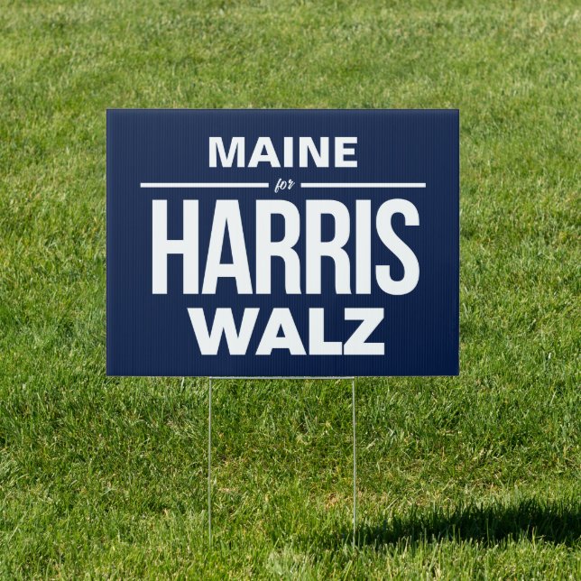 Maine for Harris Walz Sign (Insitu)