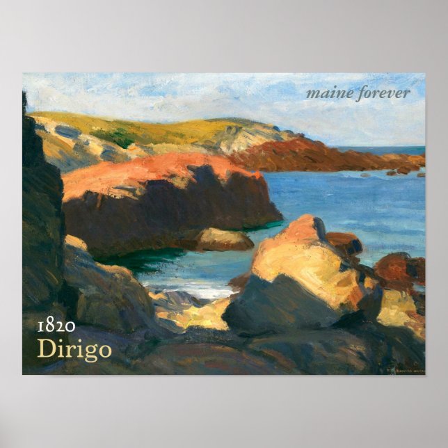 Maine Forever Bicentennial Stamp Art Poster (Front)