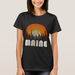 Maine - funny nature vintage hiking 60s 70s 80s T-Shirt