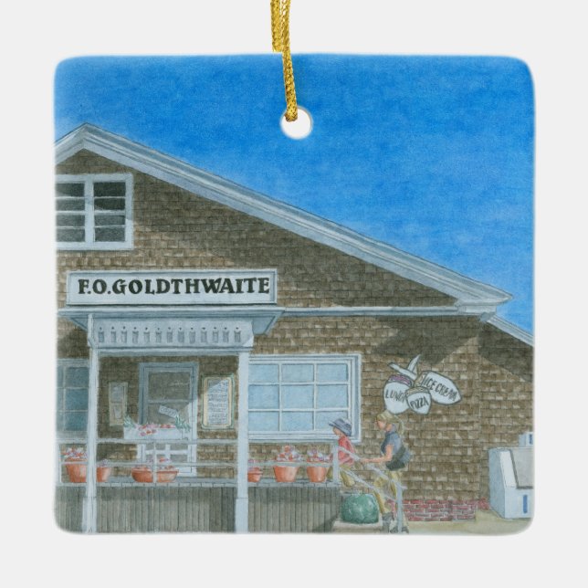 Maine General Store Ceramic Ornament (Front)
