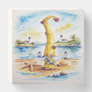 Maine Gnome Wooden Box Sign