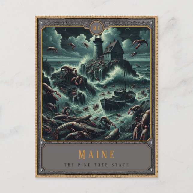 Maine | Gothic Art Postcard (Front)