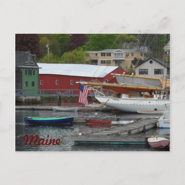 Maine Harbor Postcard (Front)