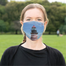 Maine Head Light Monogram West Quoddy Lighthouse Adult Cloth Face Mask