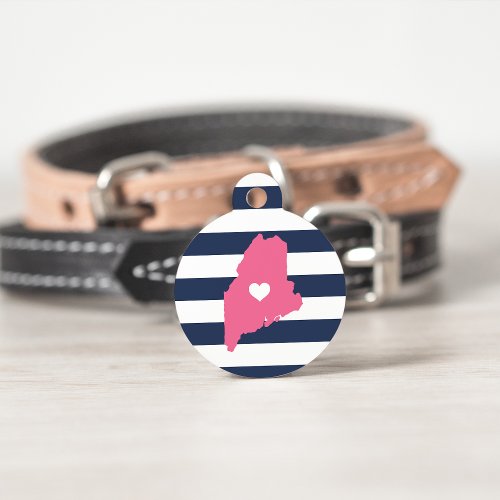 Maine Heart Pet ID Tag