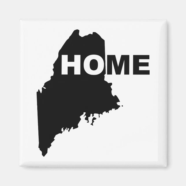 Maine Home Away From State Fridge Magnet (Front)