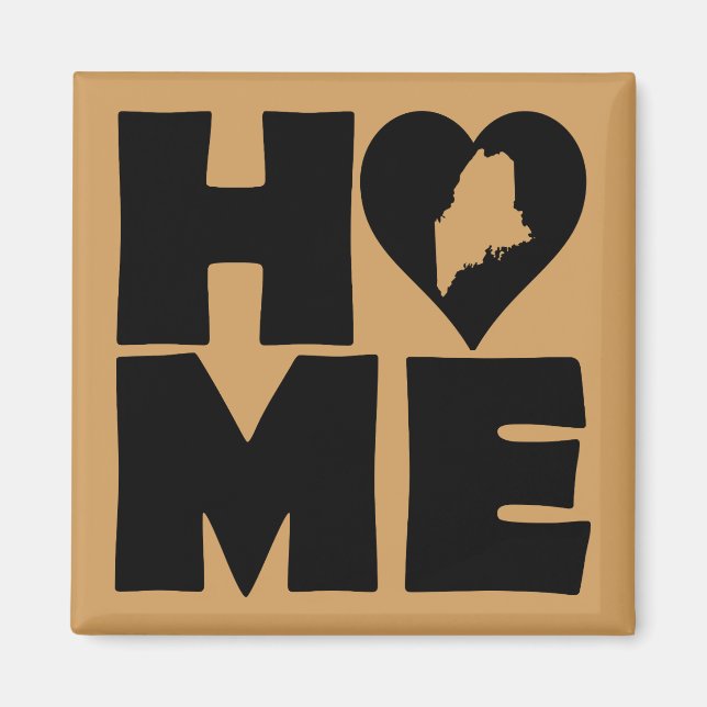 Maine Home Heart State Fridge Magnet (Front)