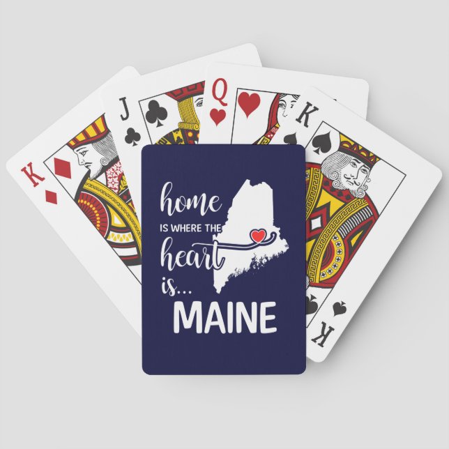 Maine home is where the heart is poker cards (Back)