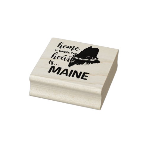 Maine home is where the heart is rubber stamp