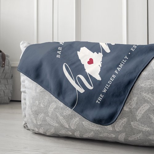 Maine Home State Personalized Sherpa Blanket