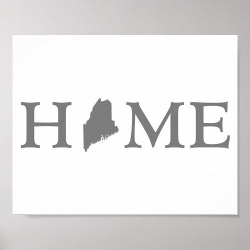 Maine Home State Word Art Poster