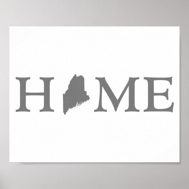 Maine Home State Word Art Poster (Front)