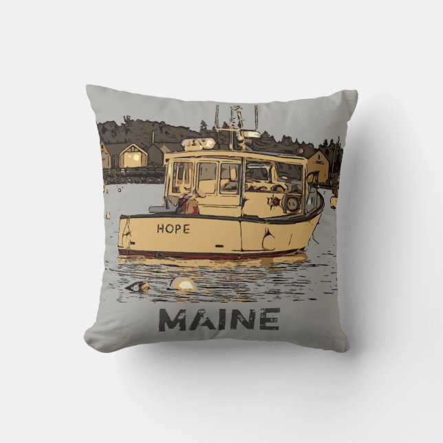 MAINE - HOPE THROW PILLOW (Front)