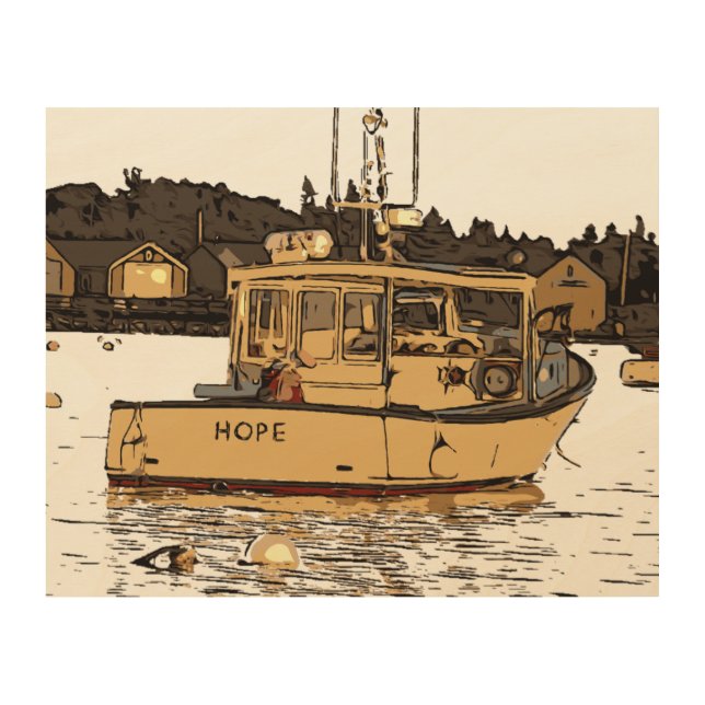 MAINE - HOPE WOOD WALL DECOR (Front)