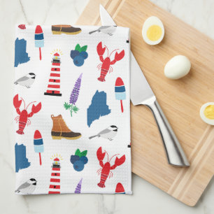 Maine Icons Kitchen Towel