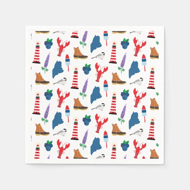 Maine Icons Napkins (Front)