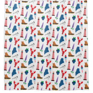 Maine Icons Shower Curtain
