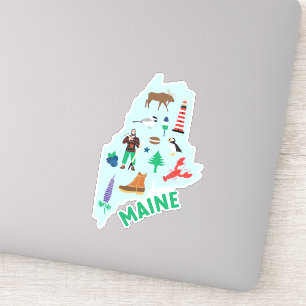 Maine Icons Sticker