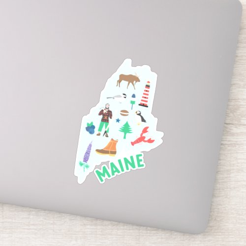 Maine Icons Sticker