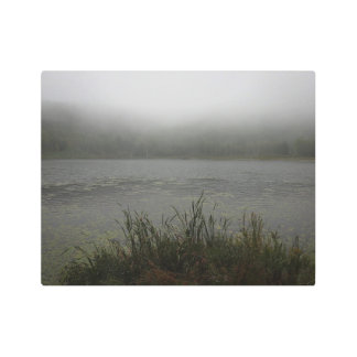 Maine in the Mist Metal Print