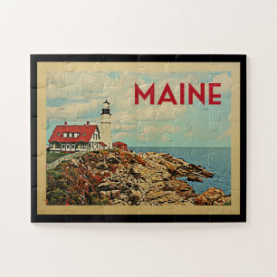 Maine Jigsaw Puzzle Vintage Travel