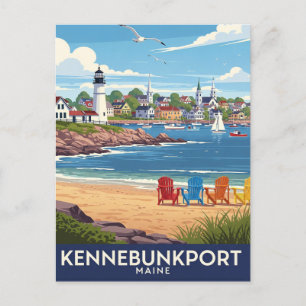 Maine Kennebunkport Travel Postcard