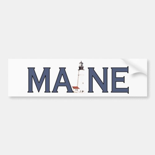 Maine Lighthouse Bumper Sticker