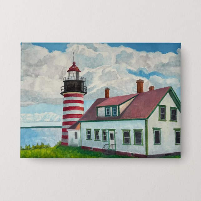 Maine Lighthouse Button (Front)