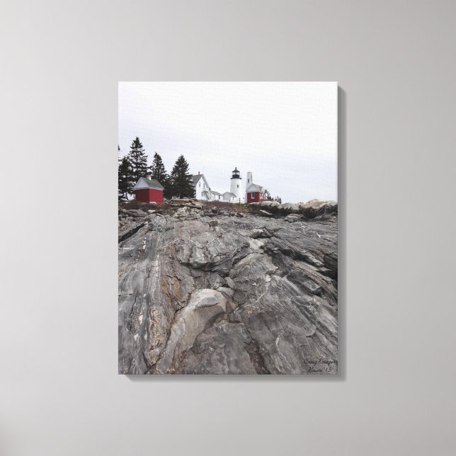 Maine Lighthouse Canvas Print (Front)