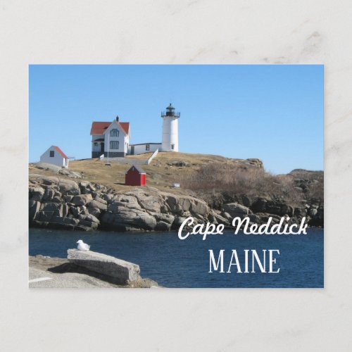 Maine Lighthouse  Cape Neddick Postcard