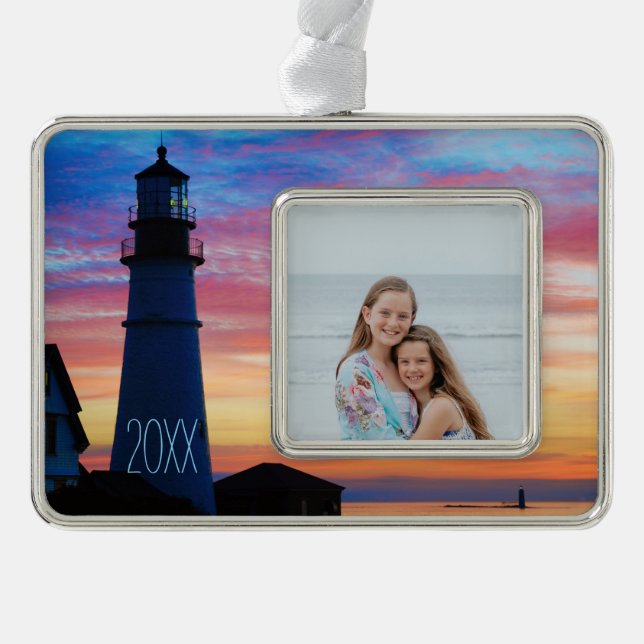 Maine Lighthouse Christmas Ornament (Front)