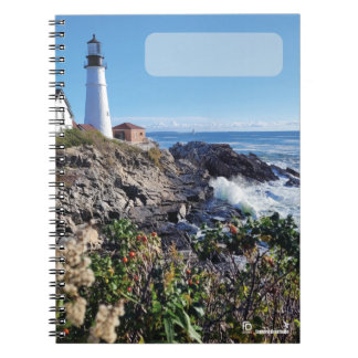 Maine Lighthouse Cover 80pg Spiral Journal