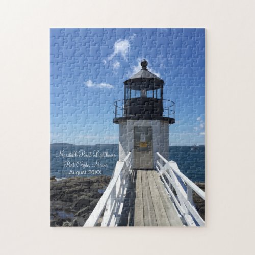 Maine Lighthouse Marshall Point Date Visited Jigsaw Puzzle