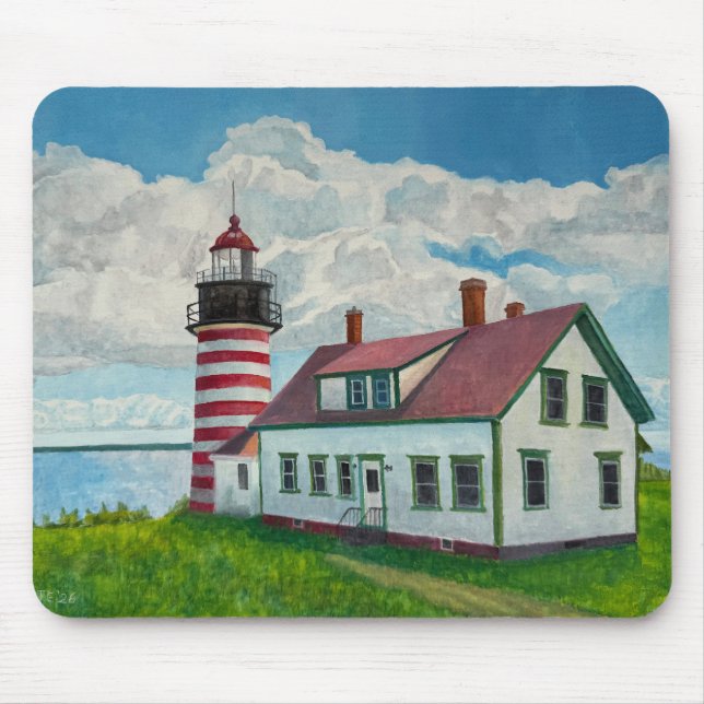 Maine Lighthouse Mouse Pad (Front)