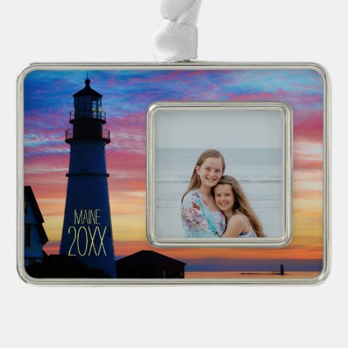 Maine Lighthouse Photo Christmas Ornament