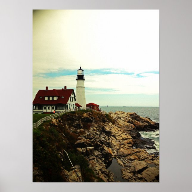 Maine Lighthouse Poster (Front)