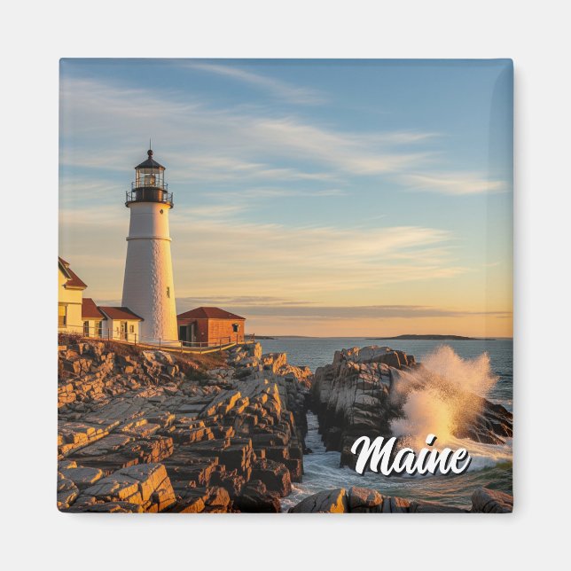 Maine Lighthouse Travel Magnet (Front)
