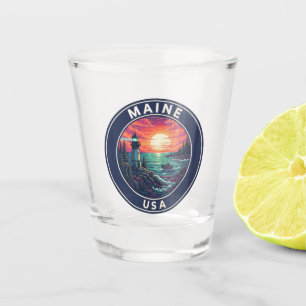 Maine Lighthouse Travel Shot Glass