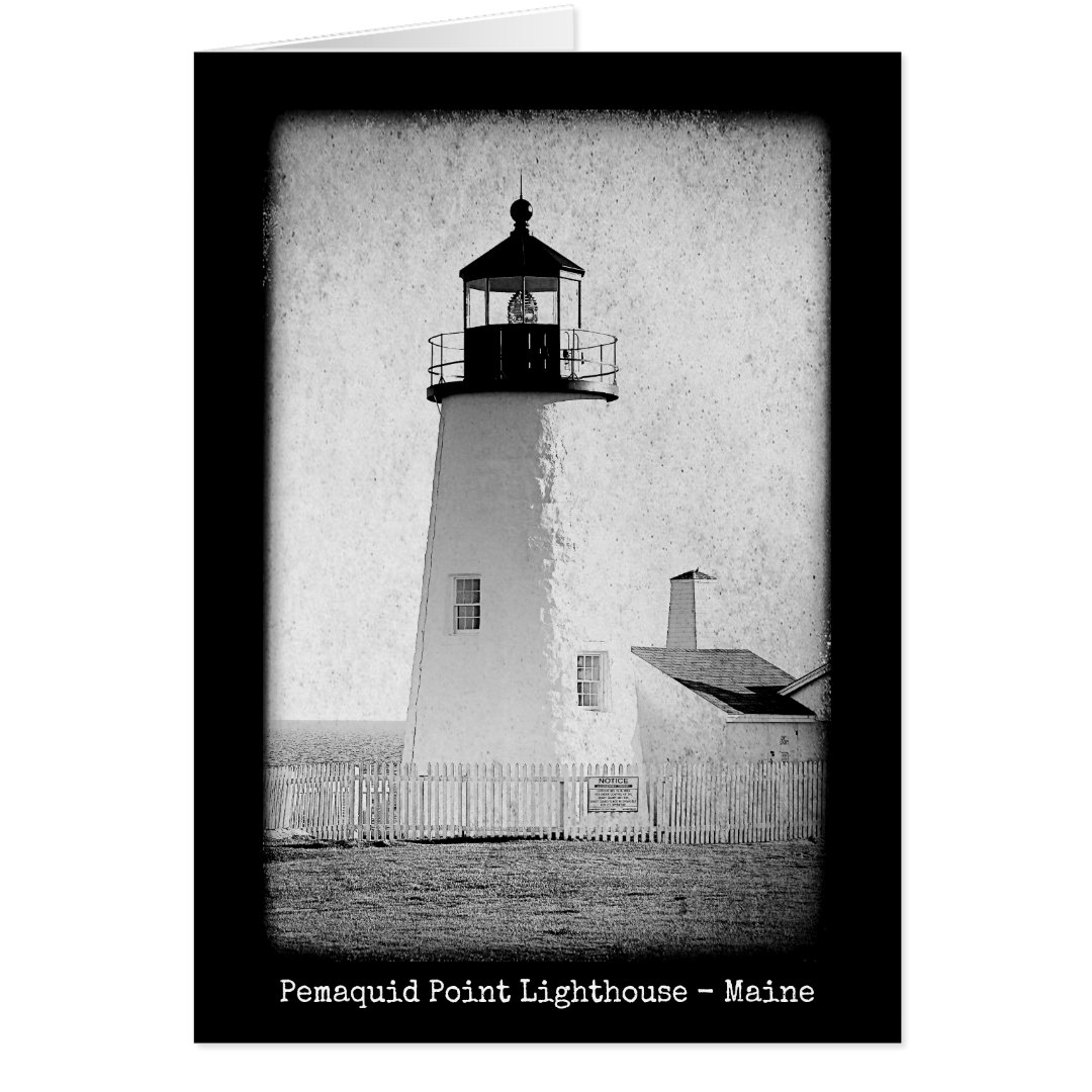 Maine Lighthouses Pemaquid Point Note Card Zazzle