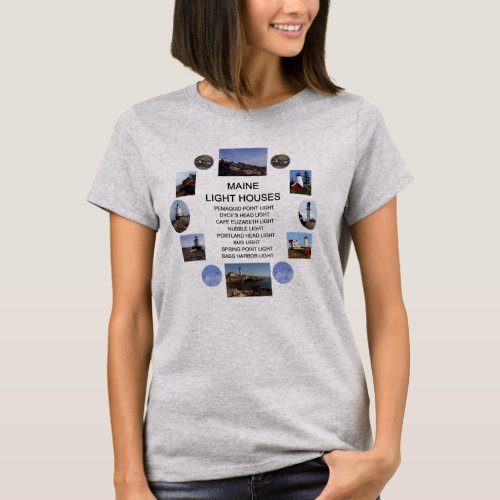 Maine Lighthouses  T_Shirt