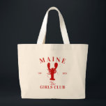 Maine lobster  Bachelorette Girls Club Large Tote Bag<br><div class="desc">Get ready to shell-ebrate in style with our Maine Lobster Bachelorette Girls Club Can Cooler. This can cooler features a fun and festive design with a Maine lobster theme, perfect for keeping your drinks cool while you party with your girls. Whether you're hitting the beach, exploring the town, or enjoying...</div>