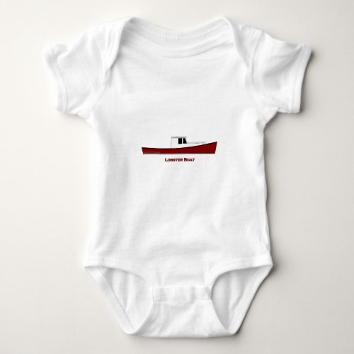 Maine Lobster Boat Baby Bodysuit