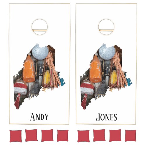 Maine Lobster Buoys Cornhole Set