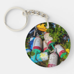 Maine Lobster Buoys Keychain