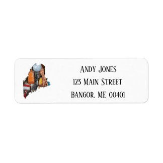 Maine Lobster Buoys Label