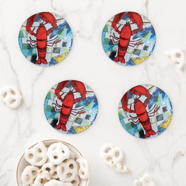 Maine Lobster Coaster Set (In Situ)